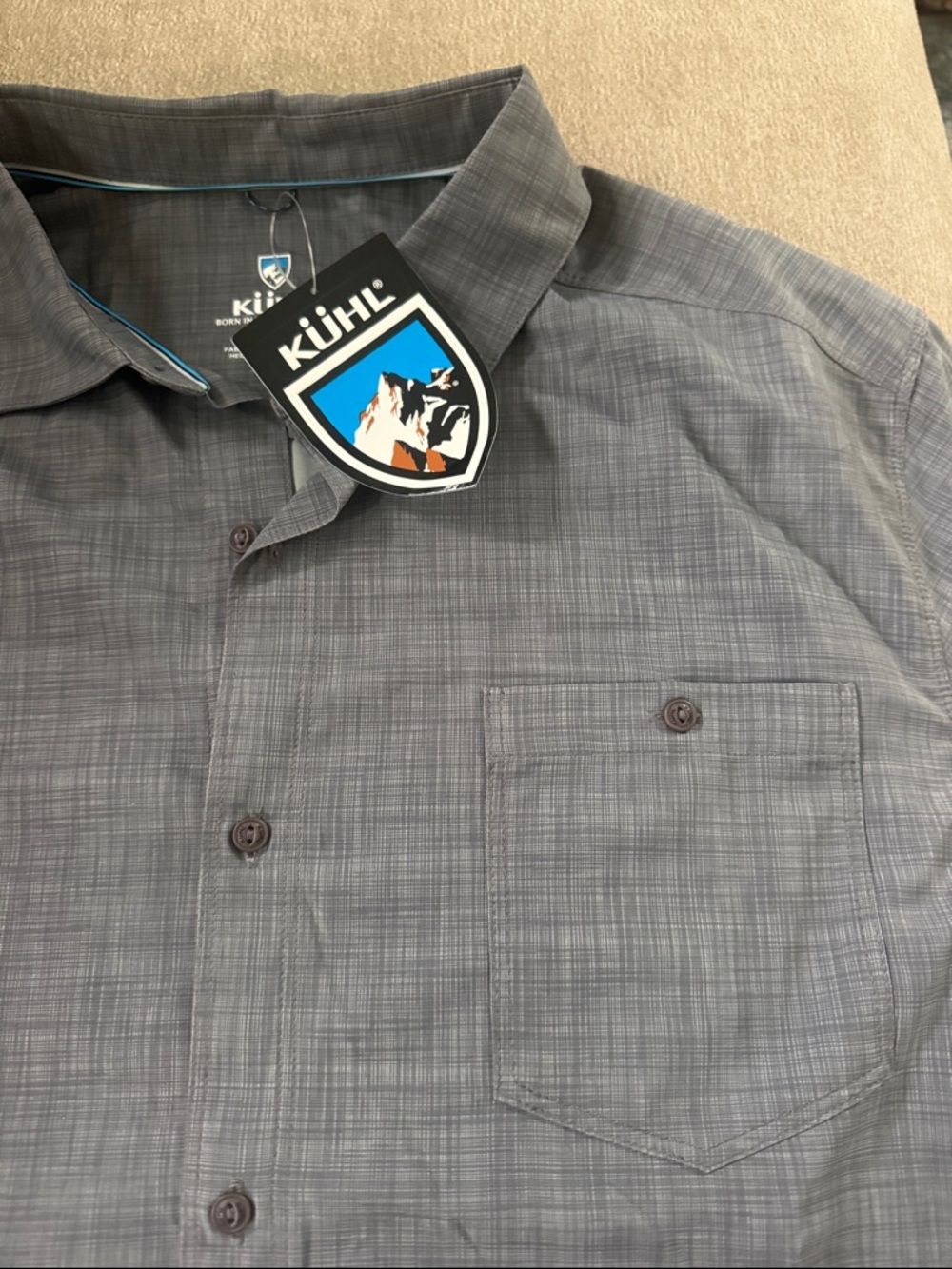 Men's Kuhl Persuadr Button-Up Shirt — Gray - Picture 3 of 5